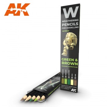 AK WATERCOLOR GREEN AND BROWN SET AK10040
